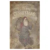 Chic Antique Vintage Schild mit Weihnachtsmann Shabby