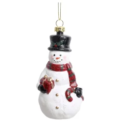 Chic Antique Vintage Schneemann Figur zum Aufhängen