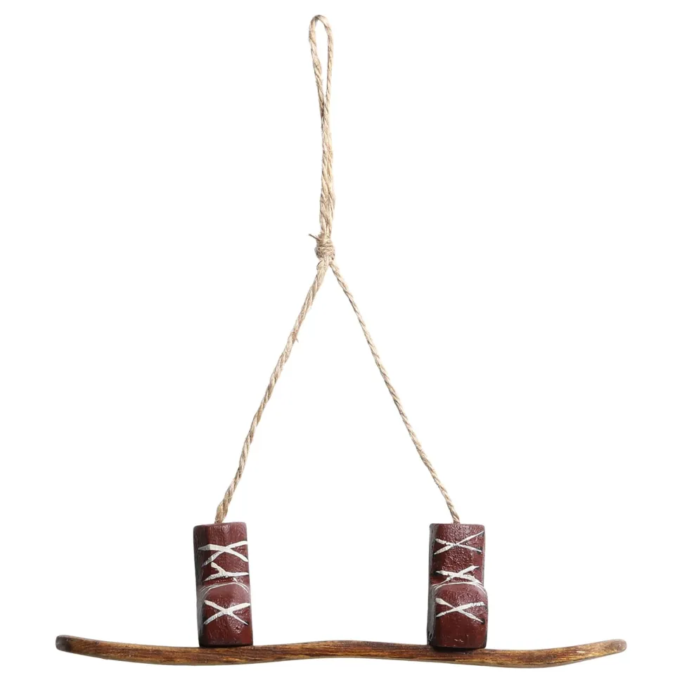 Chic Antique Vintage Snowboard zum Aufhängen