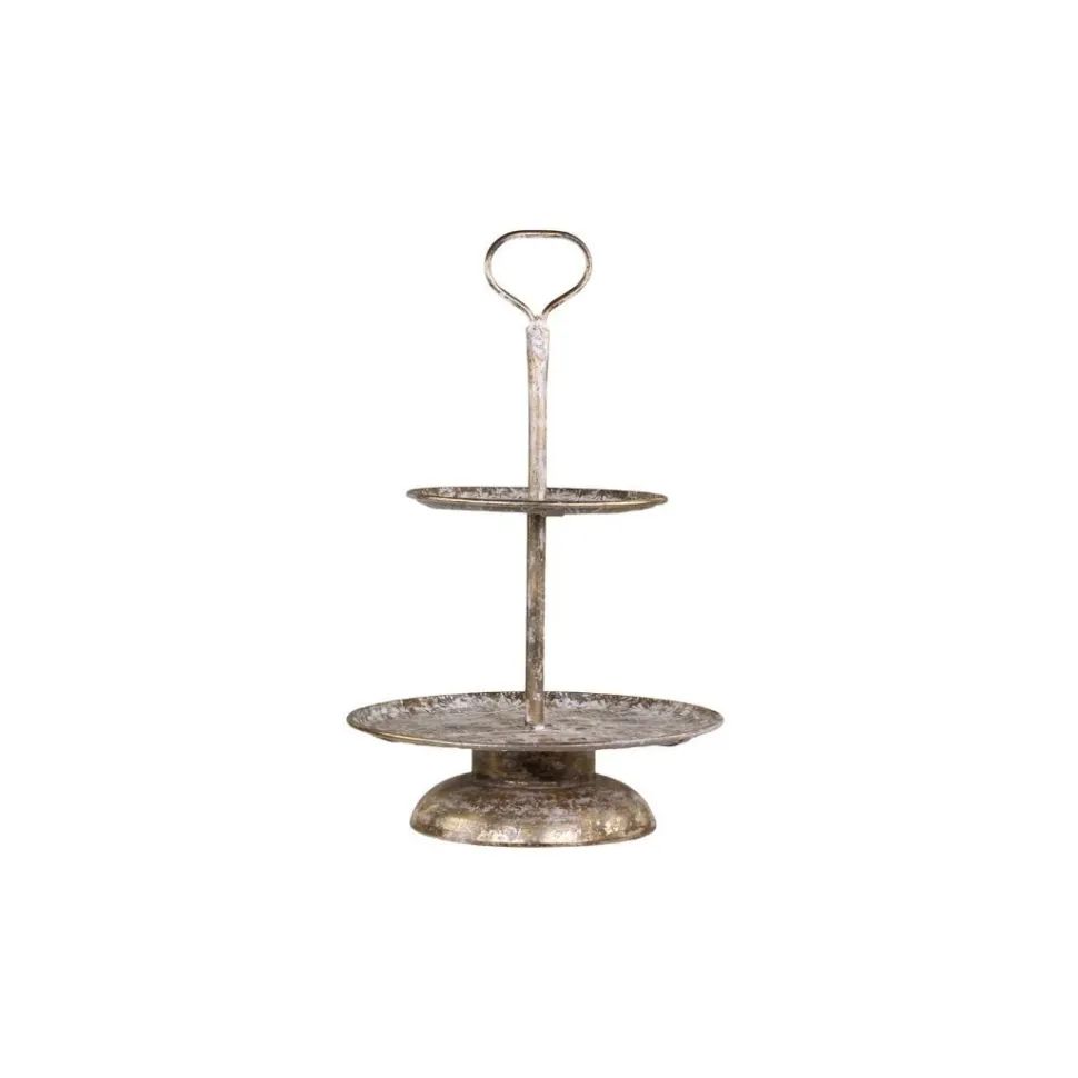 Chic Antique Vire Etagere mit Muster aus Metall