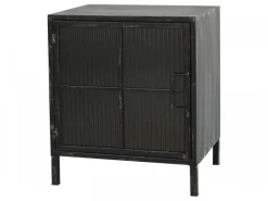 Chic Antique Vitrinenschrank mit gerillten Glastüren