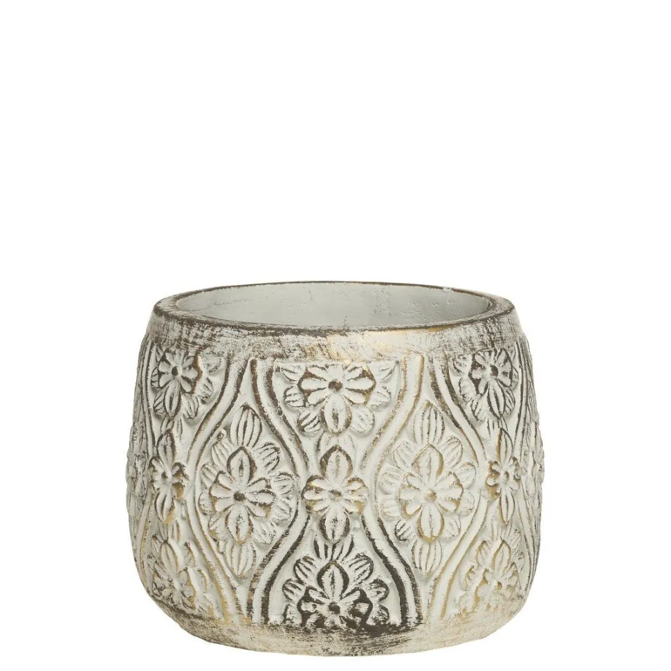 Chic Antique Vittel Blumentopf mit Gold Muster