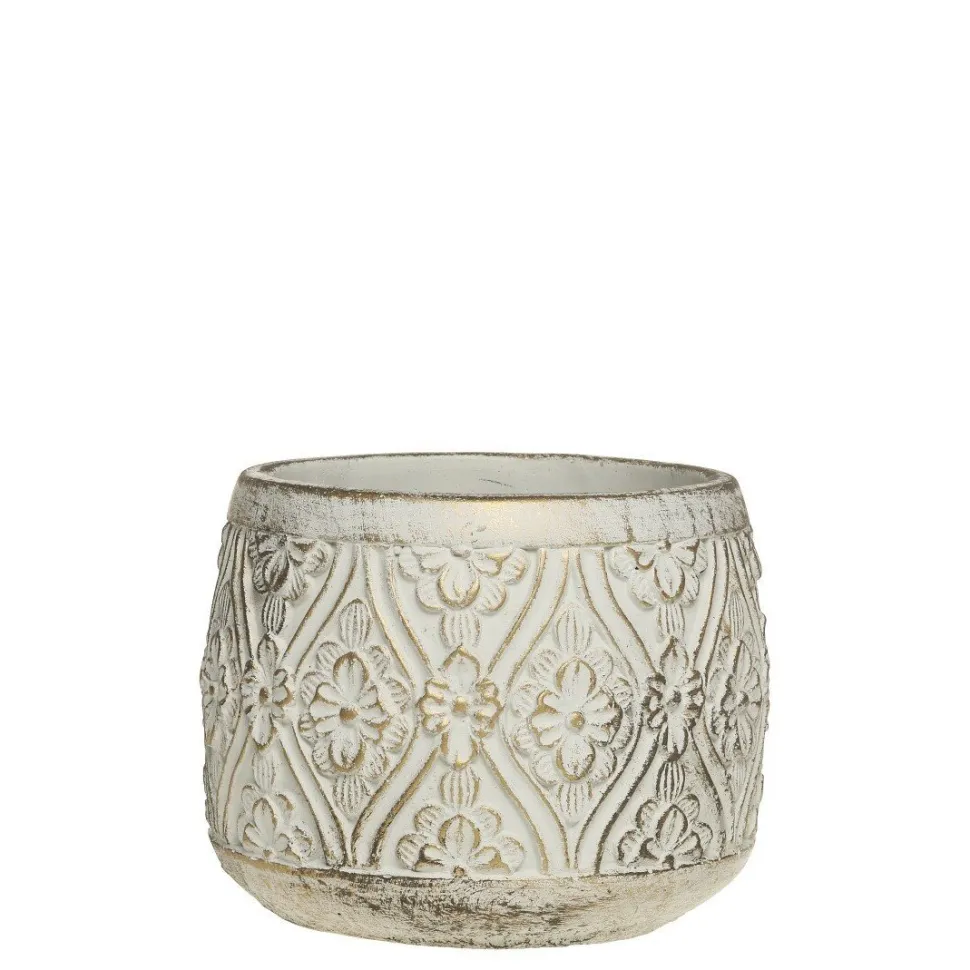 Chic Antique Vittel Blumentopf mit Gold Muster