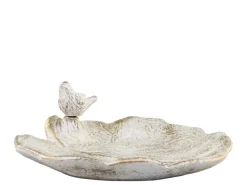 Chic Antique Vittel Vogelbad mit Goldmuster