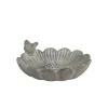 Chic Antique Vogelbad Blume mit Vogel am Rand