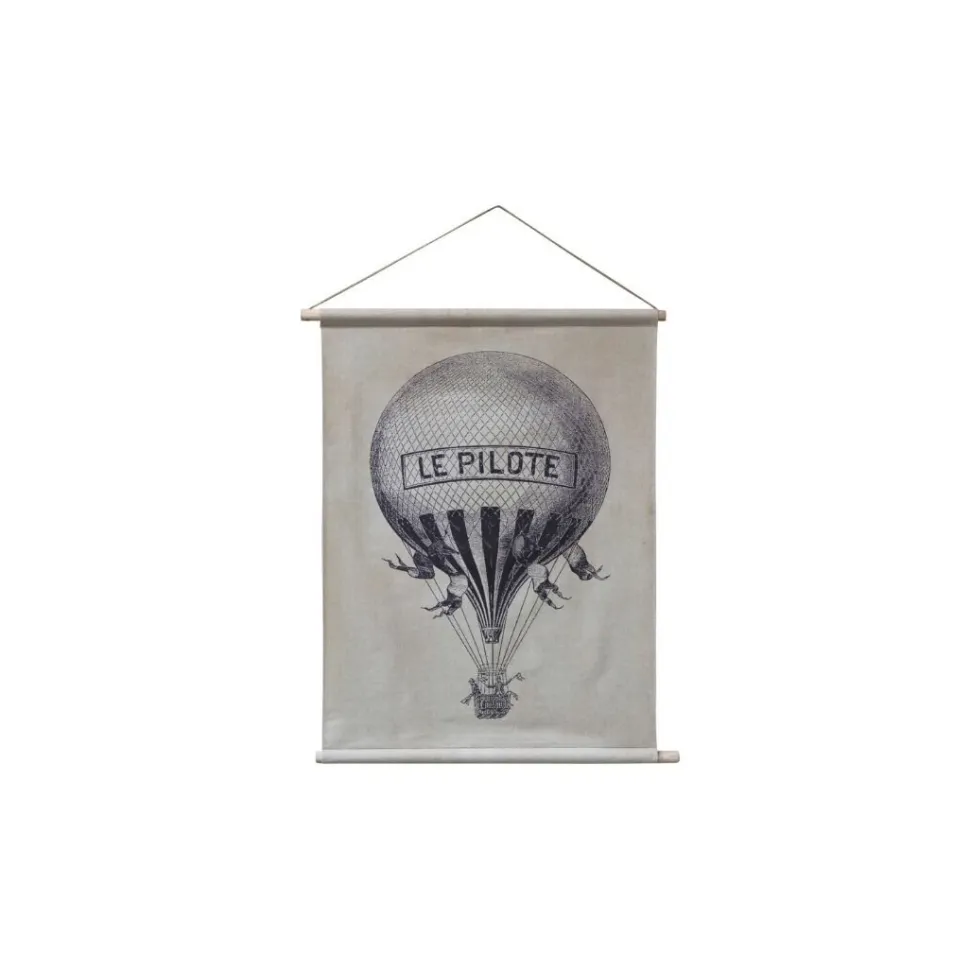 Chic Antique Wandbild aus Stoff mit Motivdruck