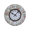 Chic Antique Wanduhr Flower Power
