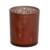Chic Antique Weihnachtlicher Roter Teelichthalter mit Muster