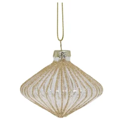 Chic Antique Weihnachtskugel Diamantform aus Glas