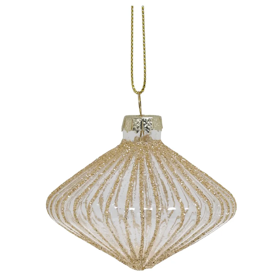 Chic Antique Weihnachtskugel Diamantform aus Glas