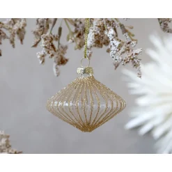 Chic Antique Weihnachtskugel Diamantform aus Glas