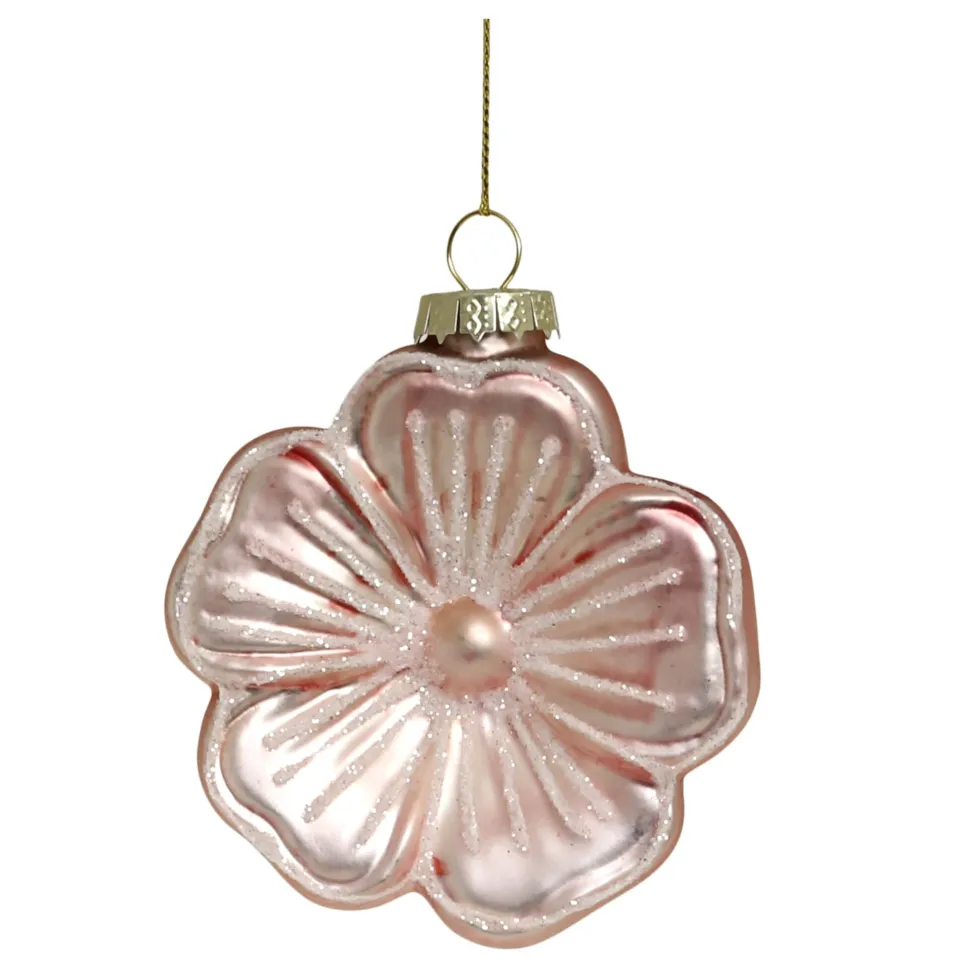 Chic Antique Weihnachtskugel Rosa Blume