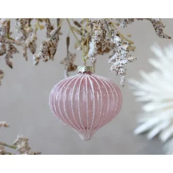 Chic Antique Weihnachtskugel Rosa Tropfenform