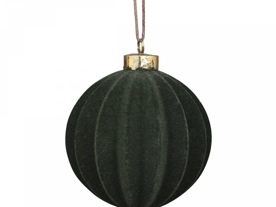 Chic Antique Weihnachtskugel Velours in Fächerstruktur