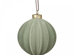 Chic Antique Weihnachtskugel Velours in Fächerstruktur