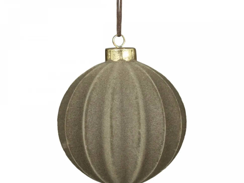 Chic Antique Weihnachtskugel Velours in Fächerstruktur