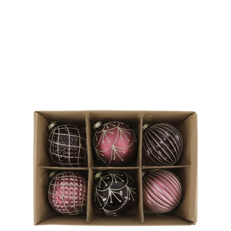 Chic Antique Weihnachtskugeln in einer Schachtel 6er-Set