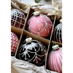 Chic Antique Weihnachtskugeln in einer Schachtel 6er-Set