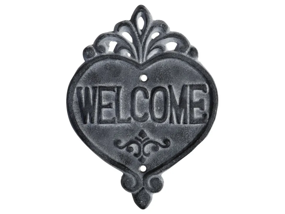 Chic Antique Welcome Schild aus Eisen