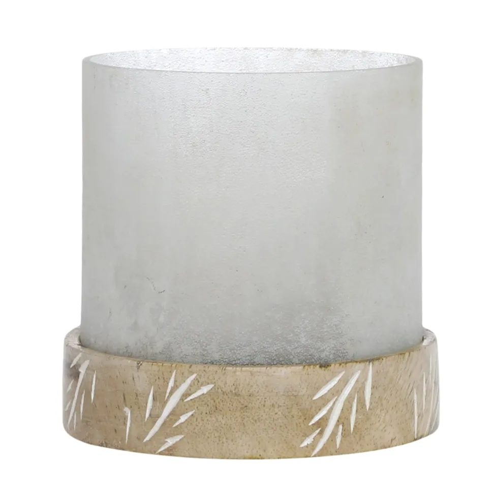 Chic Antique Windlicht mit Mangoholz