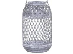Chic Antique Zink Laterne mit Muster
