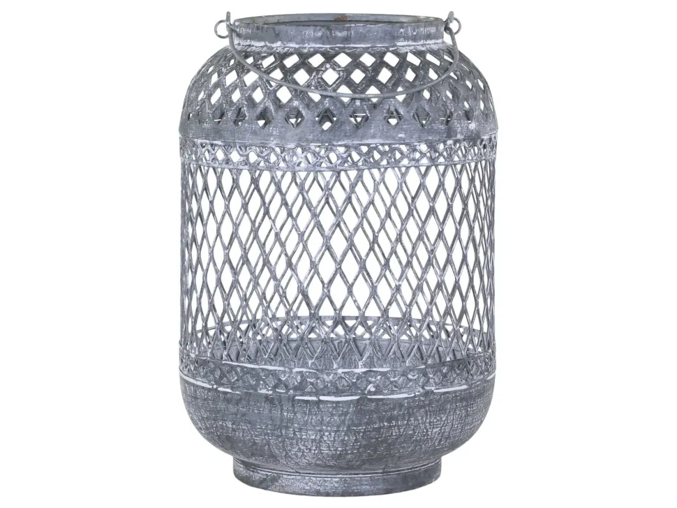 Chic Antique Zink Laterne mit Muster