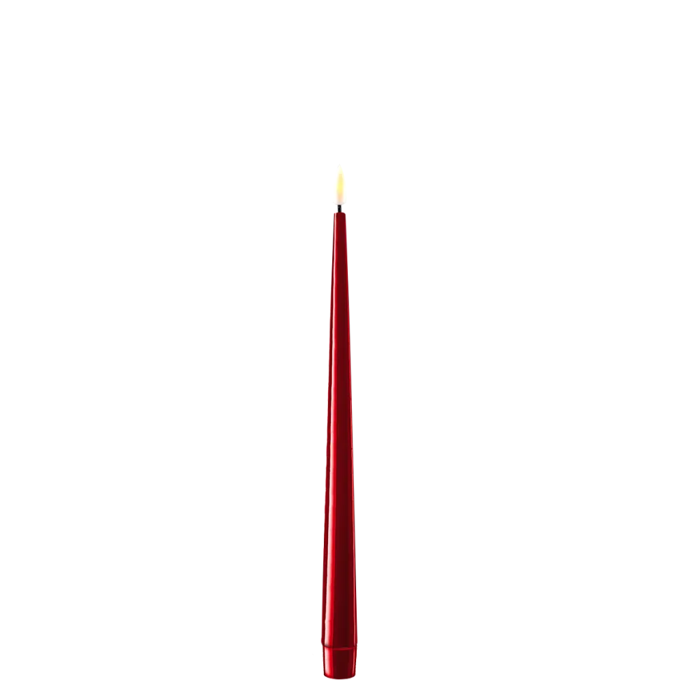Deluxe Homeart LED Stabkerze mit Lack Real Flame 2er Set