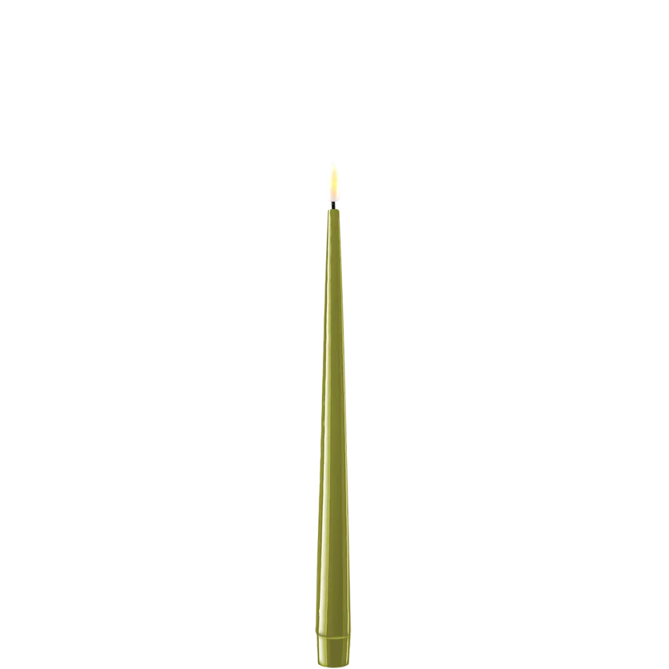 Deluxe Homeart LED Stabkerze mit Lack Real Flame 2er Set