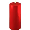 Deluxe Homeart LED Stumpenkerze Real Flame rot