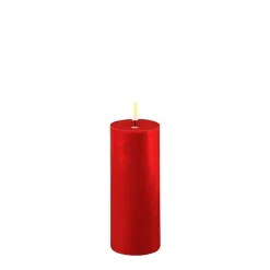 Deluxe Homeart LED Stumpenkerze Real Flame rot