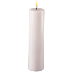 Deluxe Homeart LED Stumpenkerze Real Flame weiß