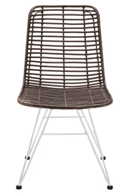 Faktorei Rattan-Stuhl mit Metall Gestell