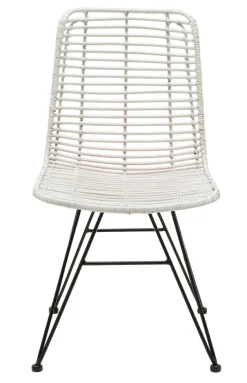 Faktorei Rattan-Stuhl mit Metall Gestell