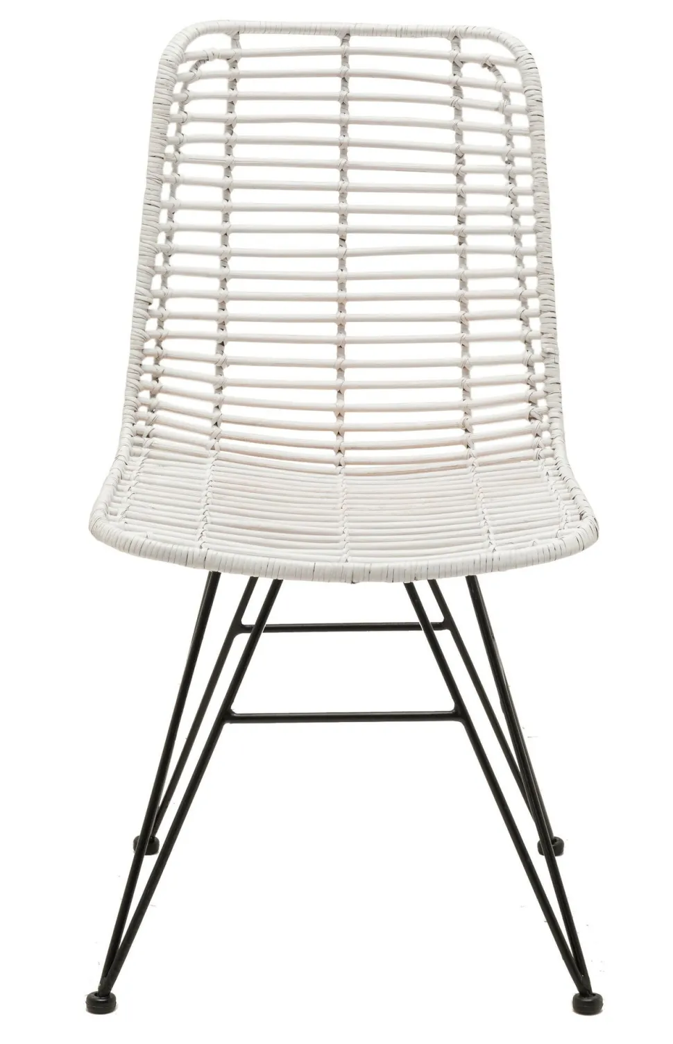 Faktorei Rattan-Stuhl mit Metall Gestell