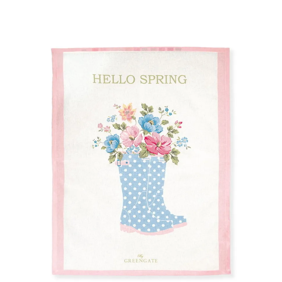 GreenGate Geschirrtuch Pieceprinted Josefina Summer White