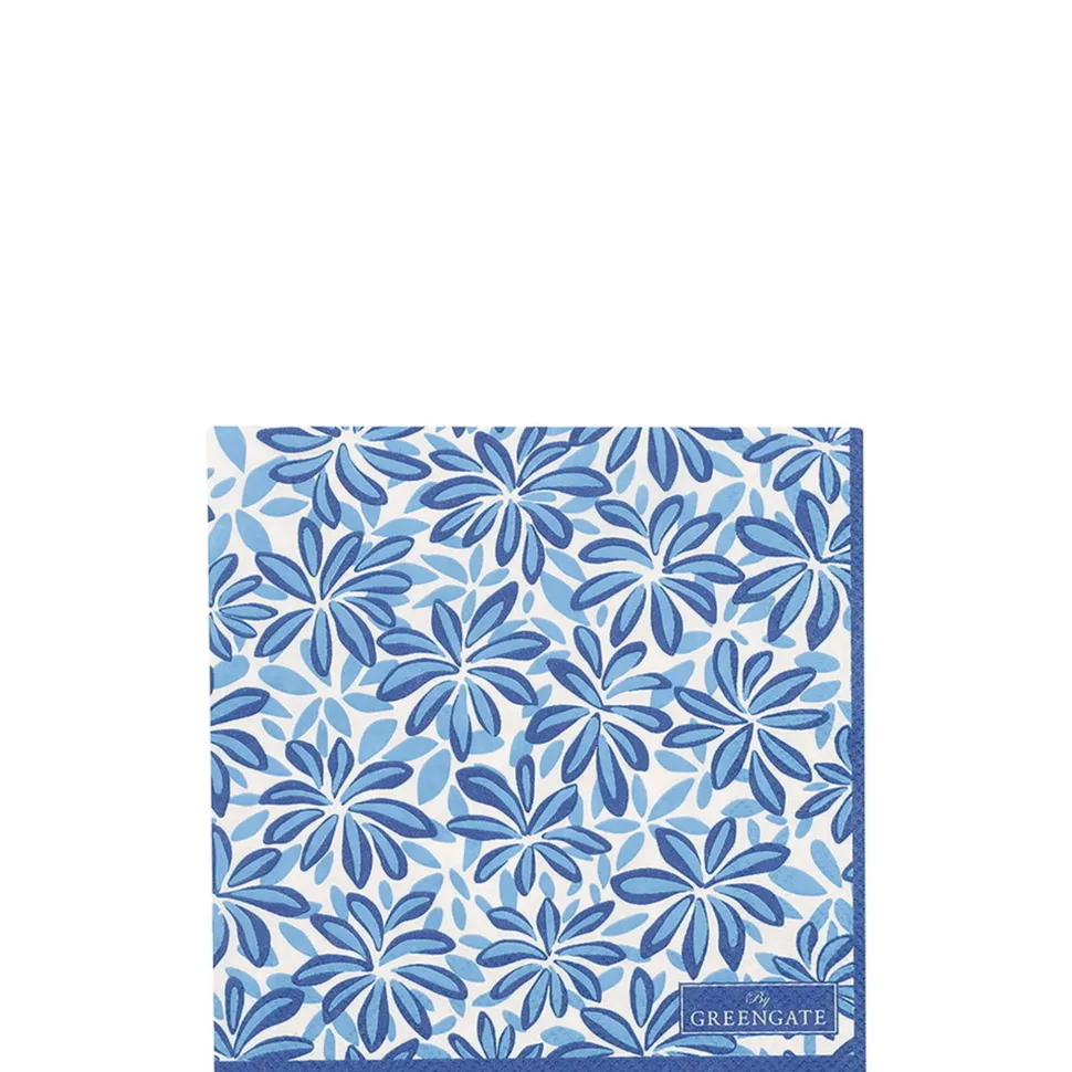 GreenGate Papierserviette Linea blue small 20er