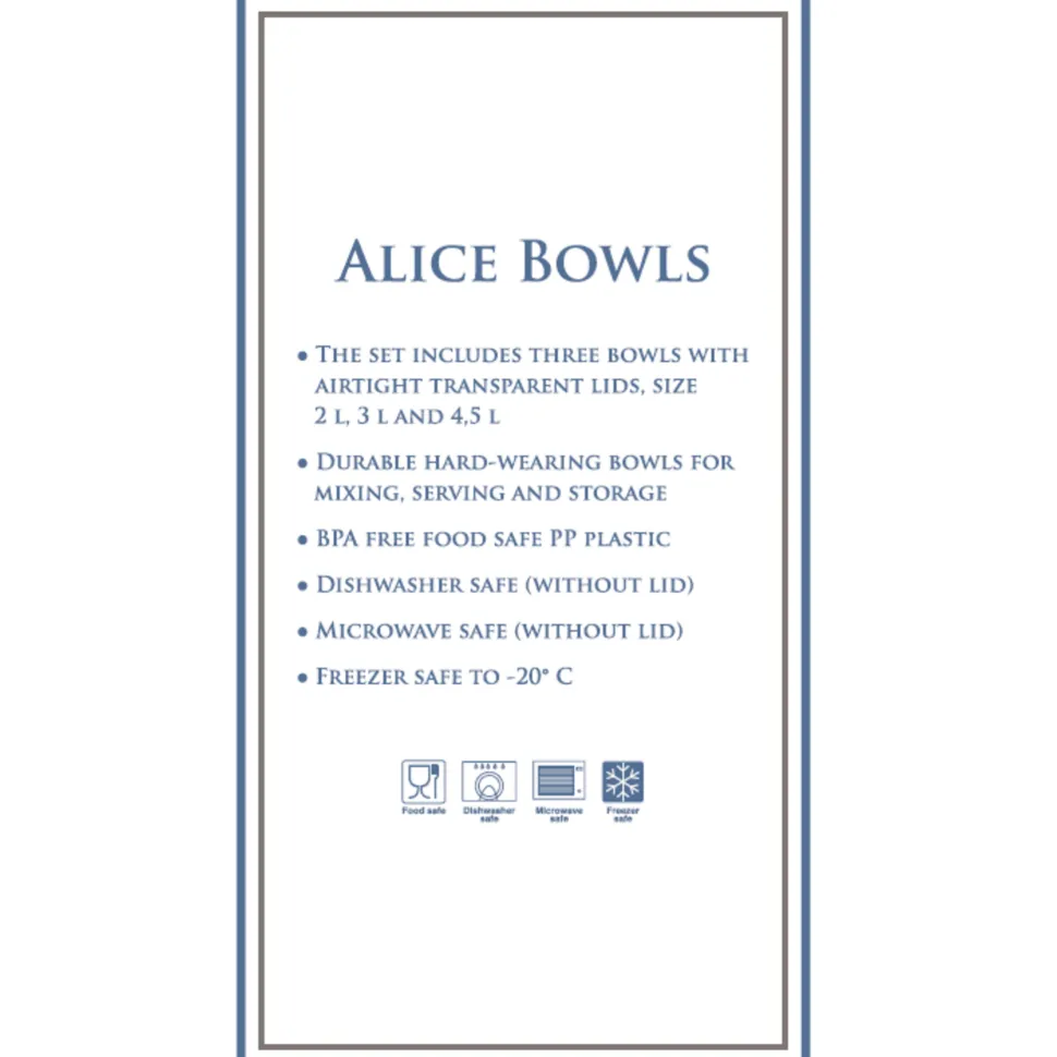 GreenGate Schüssel 3er Set Alice aus Kunststoff