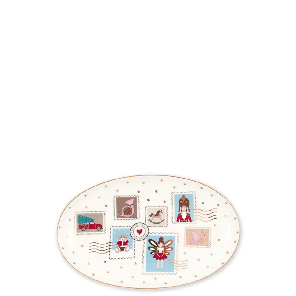 GreenGate Servierplatte Xmas Letter white