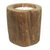HSM Collection Baumstammkerze Teakholz