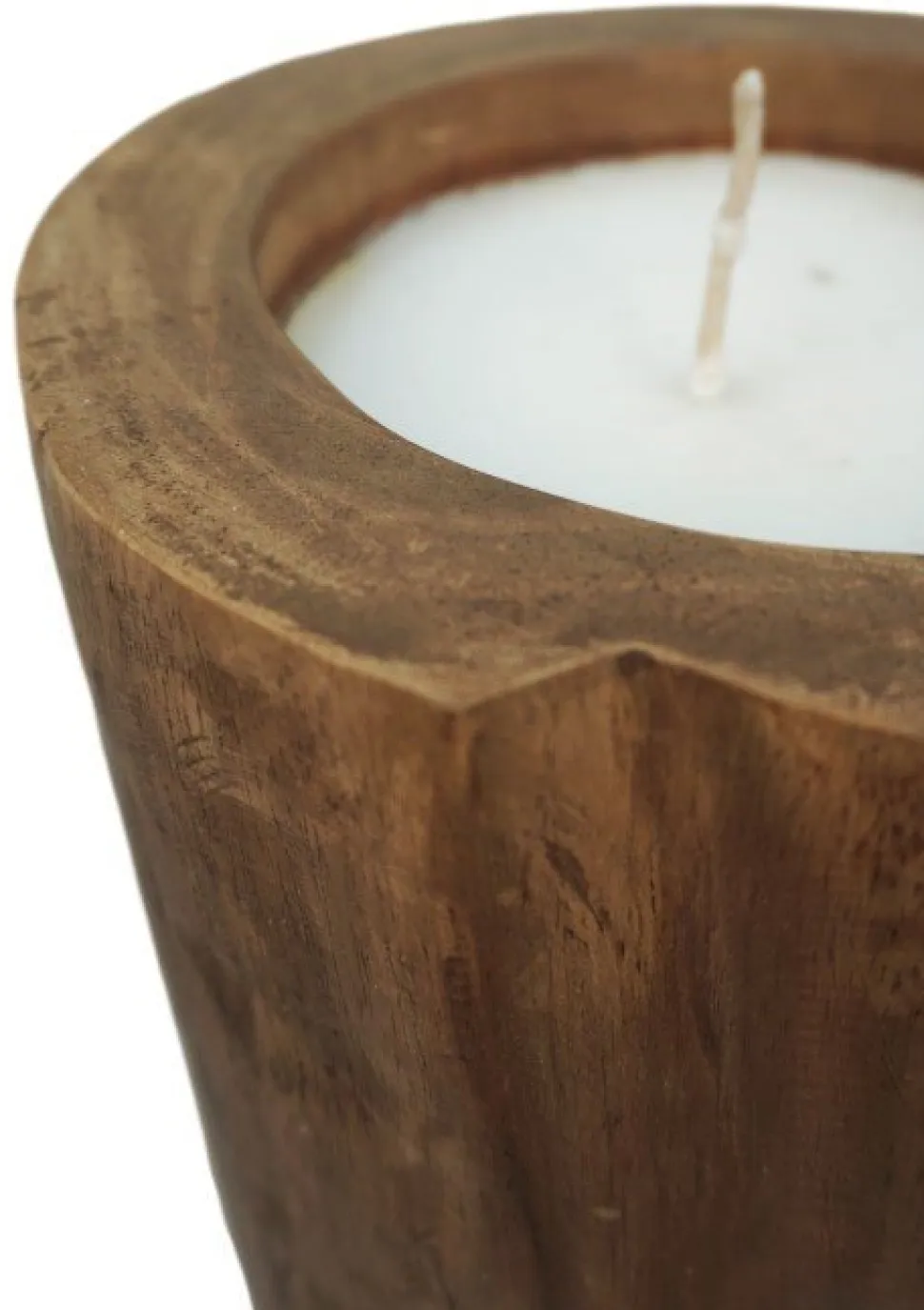 HSM Collection Baumstammkerze Teakholz