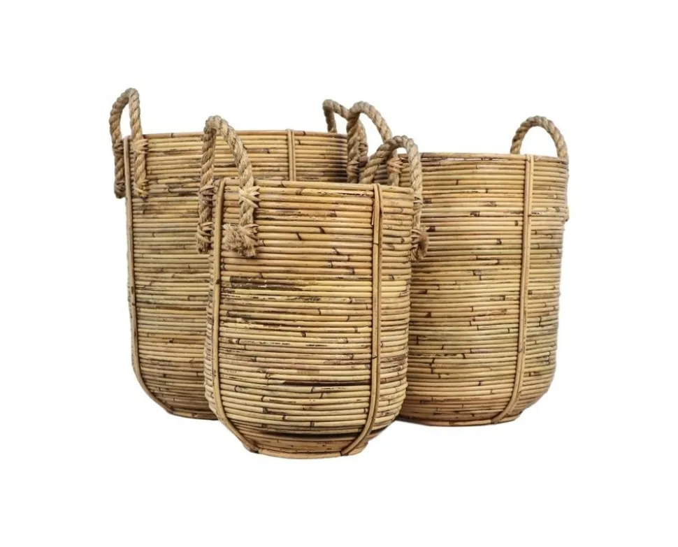 HSM Collection Korbset Kika Rattan 3er