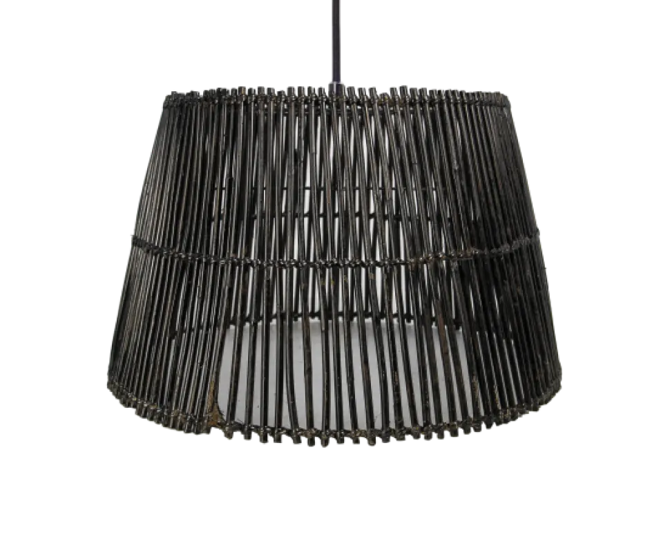 HSM Collection Pendelleuchte Rattan Black Wash