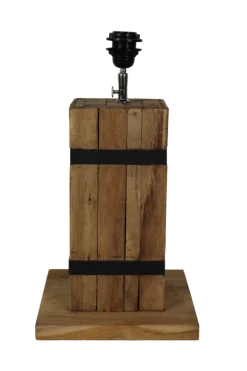 HSM Collection Tischlampe Singa Teak/Eisen