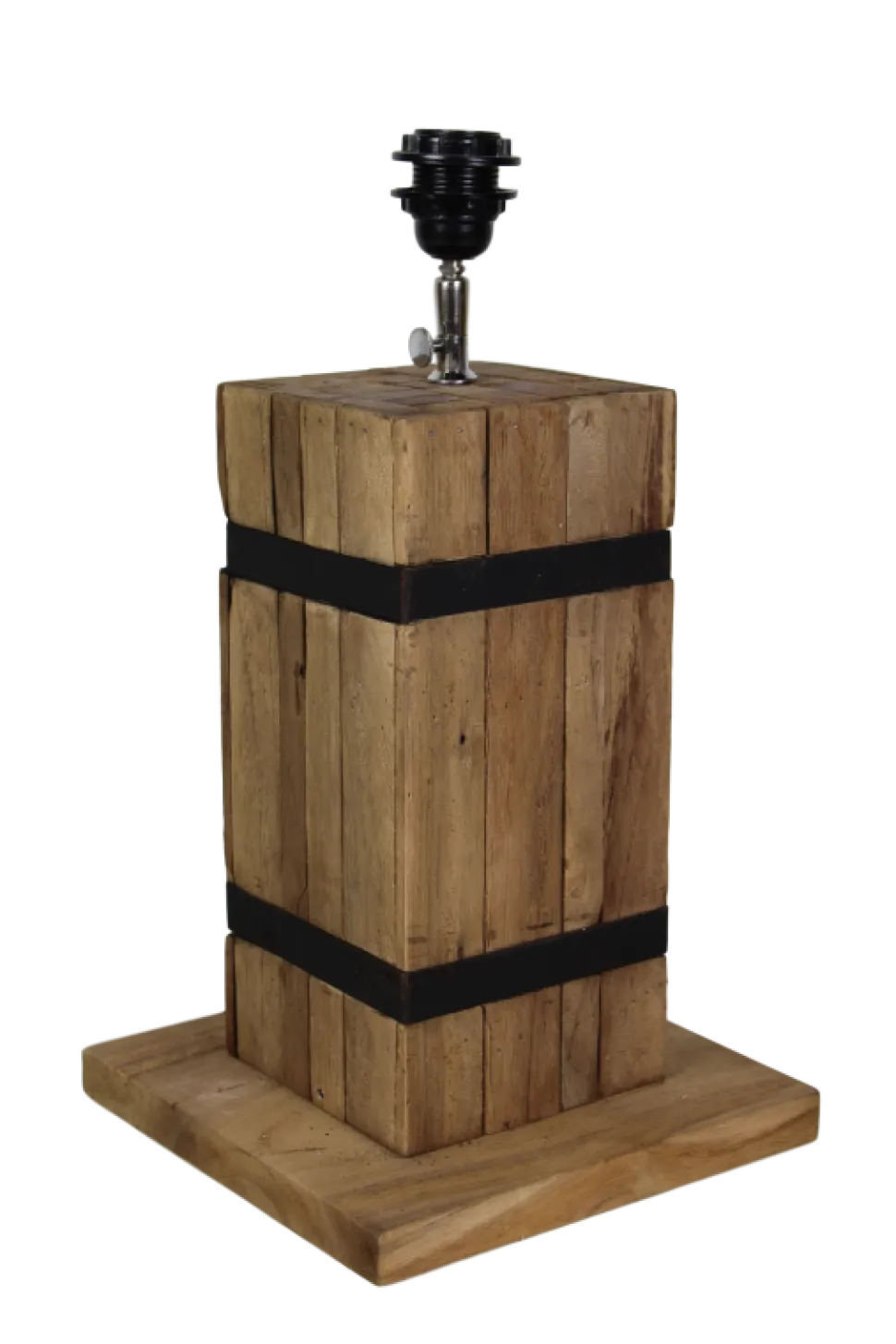HSM Collection Tischlampe Singa Teak/Eisen