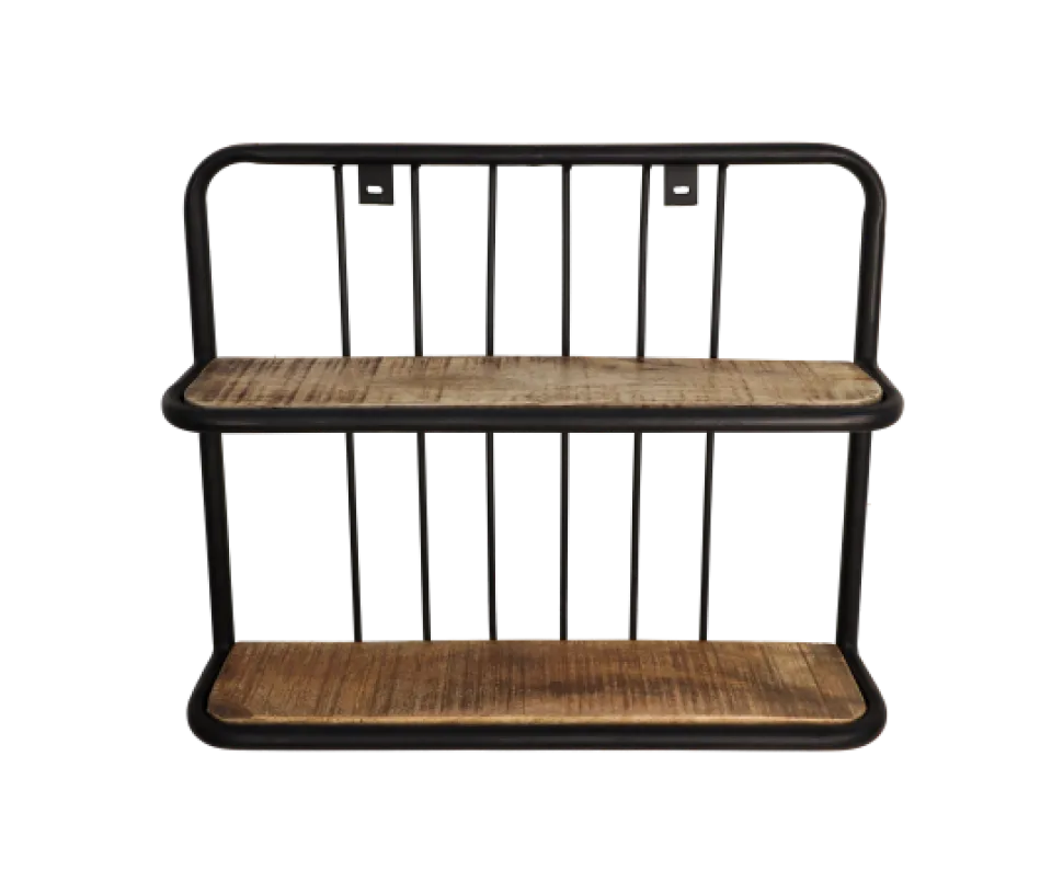 HSM Collection Wandregal Mangoholz/Eisen