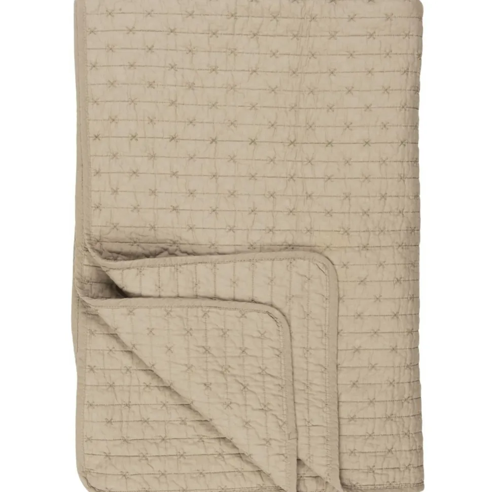 IB Laursen Baumwoll-Quilt mit Kreuzstichen