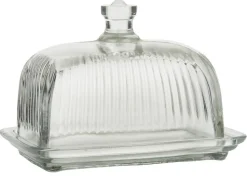 IB Laursen Butterbox aus Glas mit Rillen