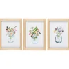 IB Laursen 3er Bilder-Set mit Blumenmotiv im Holzrahmen