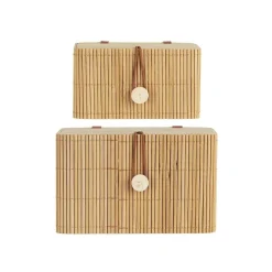 IB Laursen 2er Set Schachtel mit Bambusdeckel