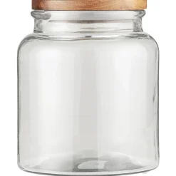 IB Laursen Glas Behälter mit Holzdeckel